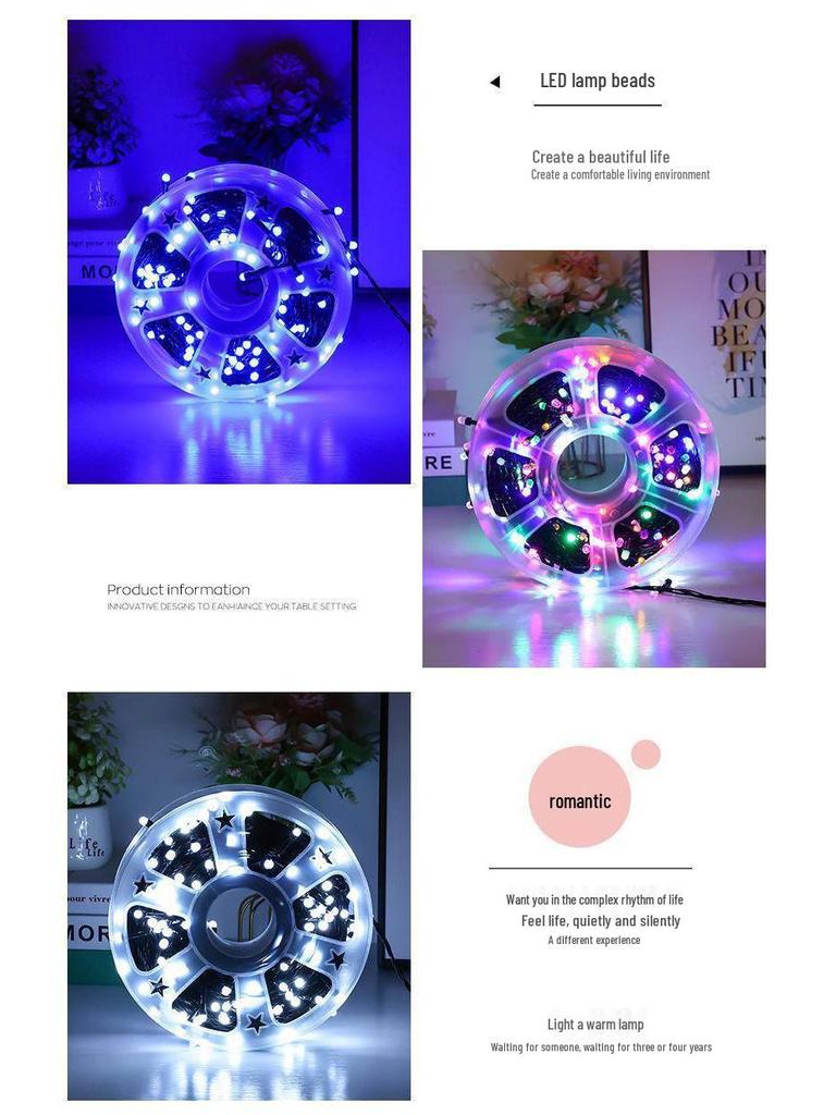 Convenient XL High-Brightness LED Starry String Lights for Christmas, New Year, Courtyard, and Spring Festival Decorations