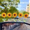 Vibrant Flower Car Decor 5Pcs Wobble Sunflower Dashboard Decor Resin Spring Ornament for Road Trips with Non Slip Adhesive Cute Shaking Office Desk