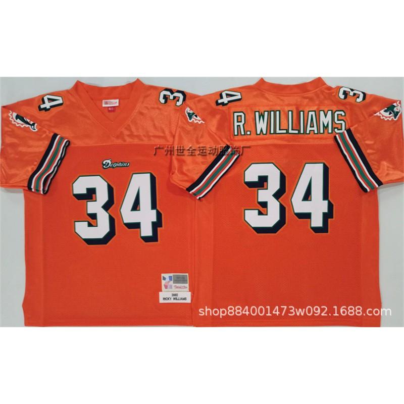 Mens Retro Miami Dolphins Hall Of Fame Football Jersey Cotton Blend Training Shirt Rugby Sports