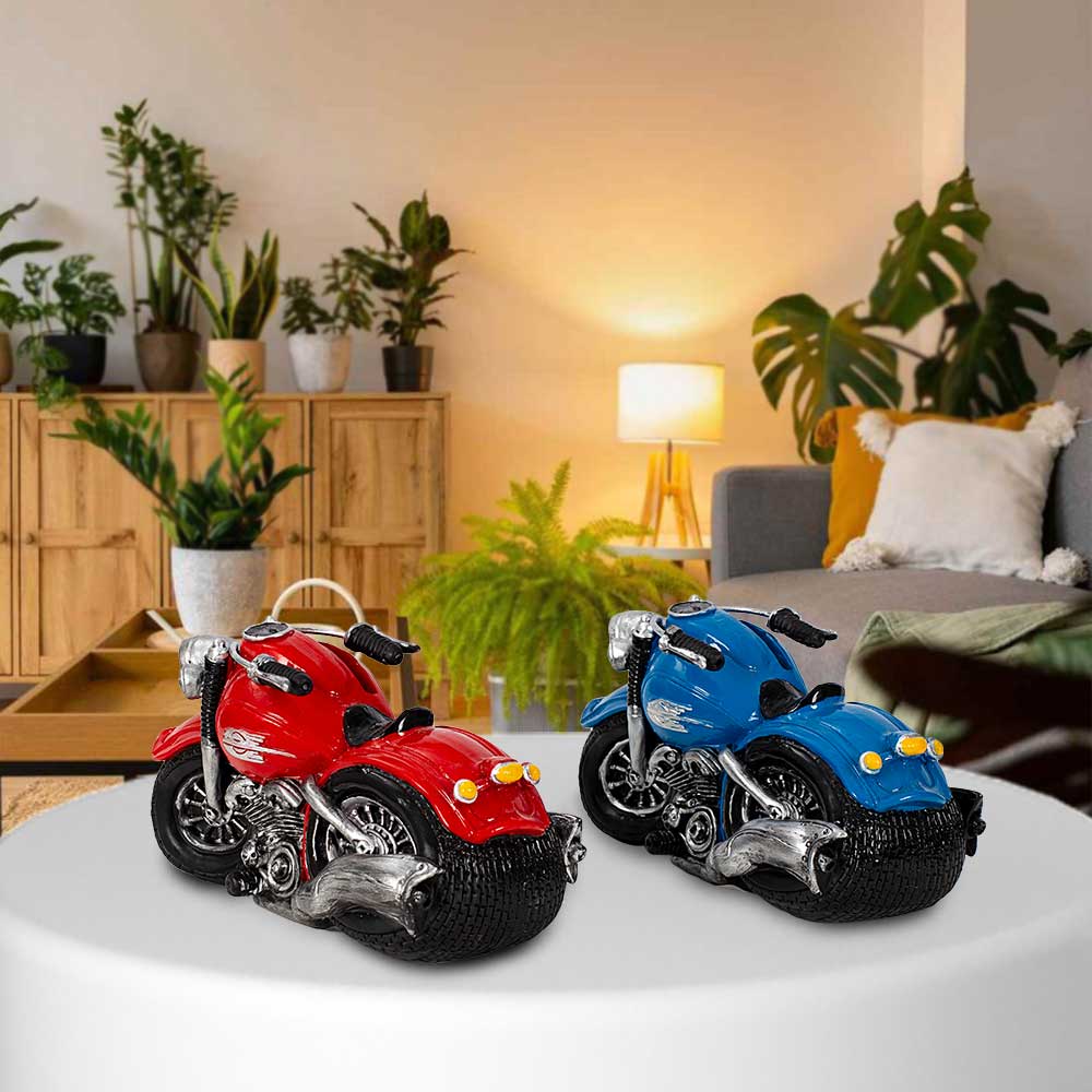 Home Decor Collectible Vehicles Resin Decorative Motorbike Figurines Motorcycle Shaped Piggy Bank Home Indoor Outdoor Decor