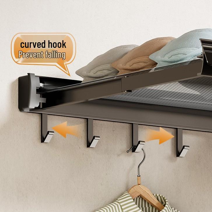 Invisible Foldable Suction Cup Drying Rack: Punch-Free, Retractable Shoe & Clothes Hanger for Balcony