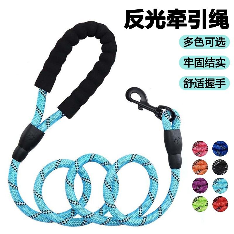 Dog Leash, Night-time Outdoor Glowing Dog Walking Leash, Explosion-proof, Shock-resistant, Wear-resistant Nylon Dog Leash