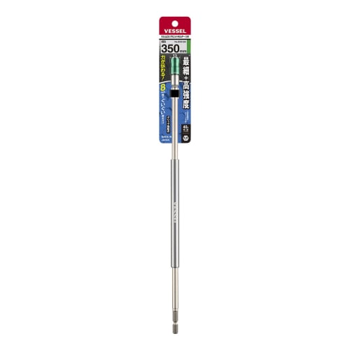 VESSEL 40V Compatible Slim Long Bit Holder DX for Power Tools 6.35 x 350mm DXH-350