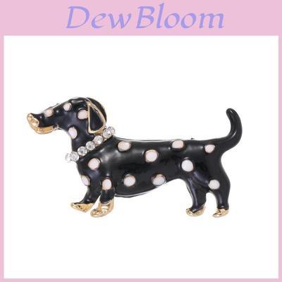 Animal Pin Badge With Zinc Alloy Polka Dot Dog Design For Girls And Women