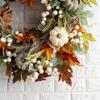Halloween Wreath Decor Artificial Flower Wreath Door Pumpkin Vine Maple Wreath Maple Leaves Pumpkin Fall Wreath Fall Wreath