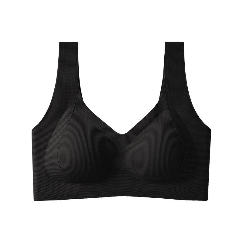 

Женское нижнее белье Сборный Бесшовный Бюстгальтер Жилет Бюстгальтер Цельный Пуш-ап Бюстгальтер 2XL чёрный