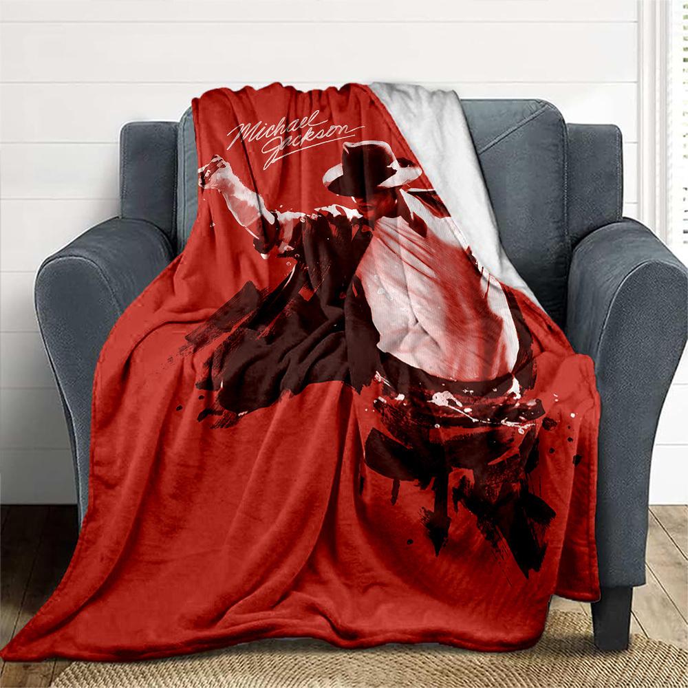 1pc Michael Jackson Outdoor Blanket Lightweight Flannel, Soft & Warm, All-Season Use for Sofa, Outdoor, Camping, Living Room018