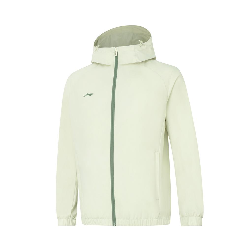 Li Ning Sports Lifestyle Series Solid Color Zipper Hooded Casual Windbreaker Men Outerwear Light-Tea-Green AFDU627-1