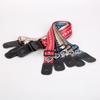 Ukulele and Guitar Strap - Striped Polyester Cotton with Thickened PU Leather