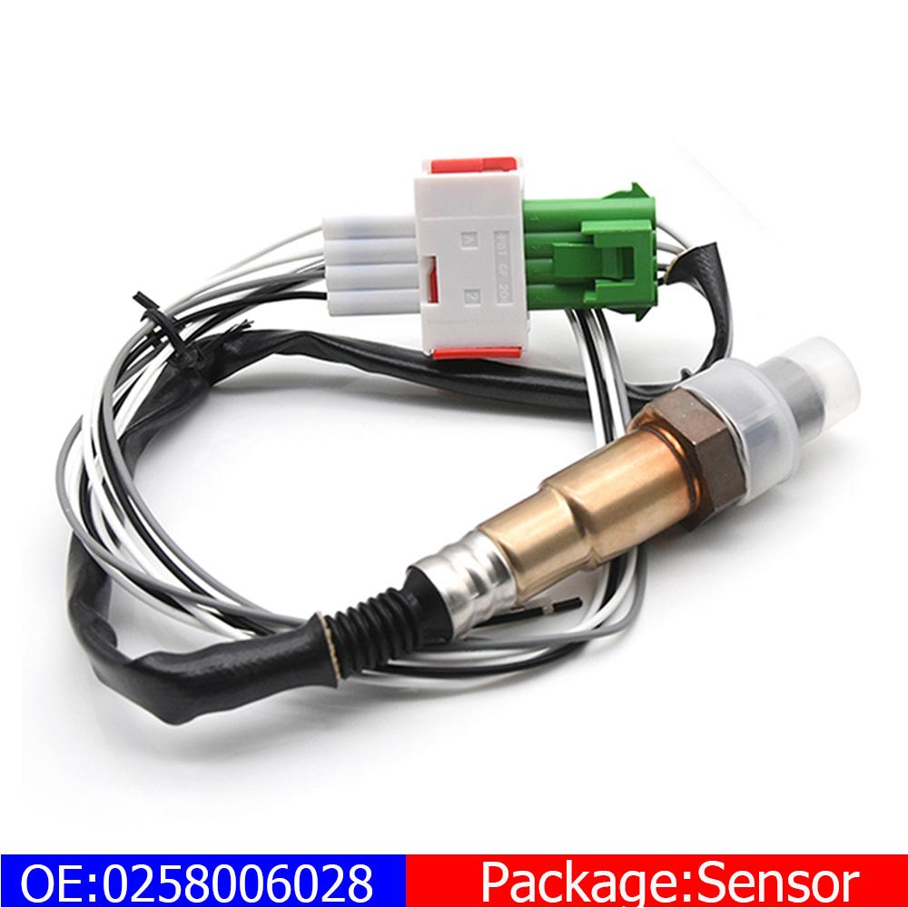 52mm Air Fuel Ratio Gauge Digital AFR Display Narrowband O2 Oxygen Sensor 0258006028 Smoked Car Gauge for Gasoline Car 12V