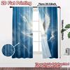 2pcs, 2D FLAT PRINTING Curtains (Without Rod) Heavenly Dove Modern Light Filtering Curtains Durable Polyester Curtains