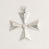 Solid 925 Sterling Silver Maltese Cross Charm Pendant Handmade Jewelry