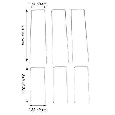 20Pcs Landscape Staples U-Shaped Garden Pins Garden Stakes Staples Heavy Duty Yard Lawn Tent Stakes Securing Pegs For Weed