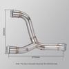 CRF450 Mid-Tail Section Avgassystem för 2015-2020: Enkel installation, inga modifieringar krävs