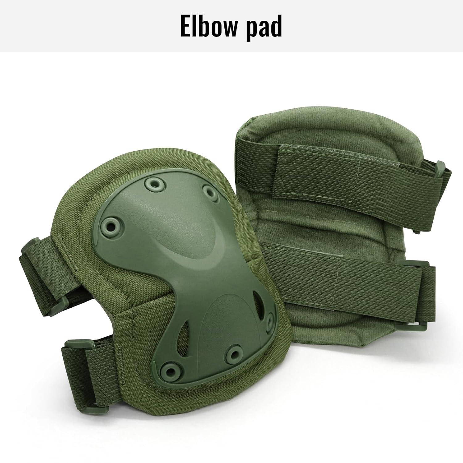 1Pair Tactical Knee and Elbow Pads Set for Combat Airsoft Paintball Knee Protection Guard Pads Cycling Skateboarding SafetyGear