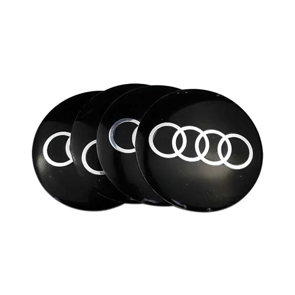 56/60/65/75mm 4pcs Car Wheel Center Hub Cap Badge Logo Sticker 8s A6 A3 A4 A5 A6 Q2L Q3 Q5 Q7 Q8 R8 S4 S8 S7 RS5 RS8 RS6s8
