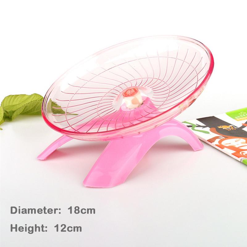 Silent Hamster Flying Saucer Wheel Quiet Exercise Runner for Syrian Hamsters Hedgehogs Squirrels - Stable Stand Non-Slip Toy
