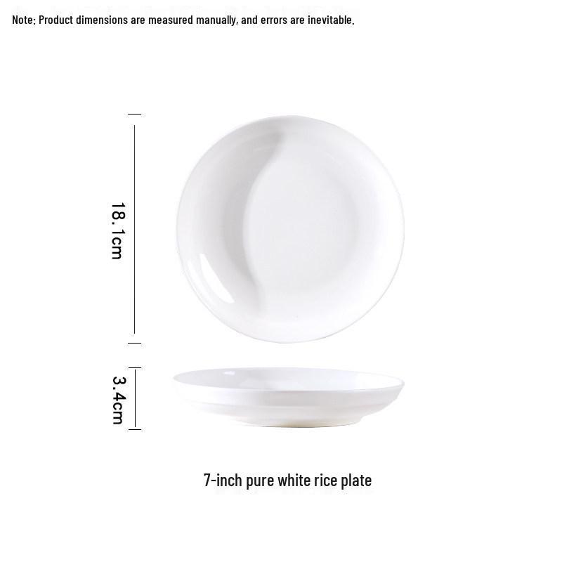 2025 New Style High-Temperature White Porcelain Round Dish Plate