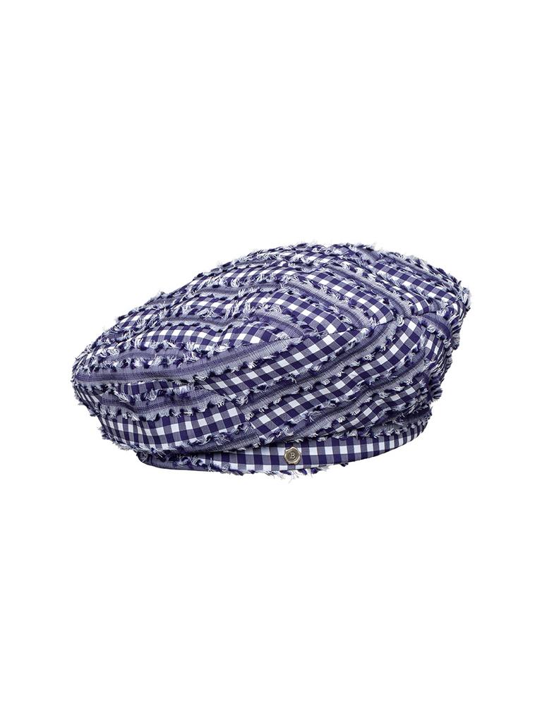 Beulaunhaes Gingham Fringe Beret