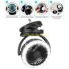 B46E 10000mAh Camping Fan with LED Light Battery Operated Portable Fan with Hanging Hook 720°Rotating&360° Adjustable up&Down