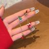 Fashion Christmas Red Dangle Earrings For Women Rhinestone Snowflake Pearl Earring Christmas Party Festival New Year Jewelry