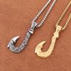Trendy Charms Maui Magic Fish Hook Pendant Chain High Quality Stainless Steel Viking Fish Hook Men's Necklaces Jewelry