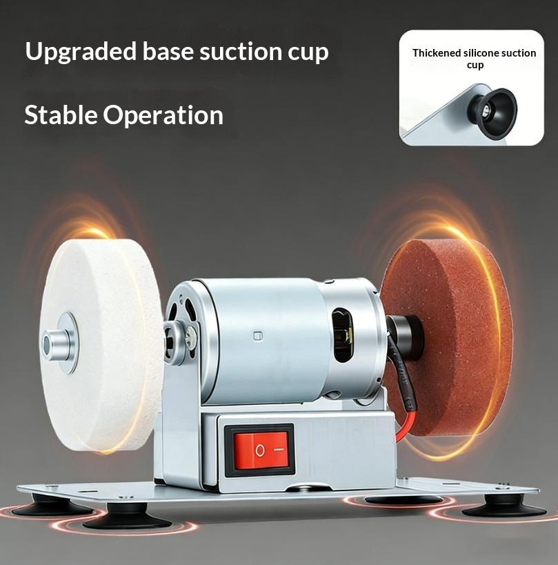 Electric Small Sander High Efficiency Portable Sanding Machine with 2 Wheels for Home DIY Woodworking Metal Polishing