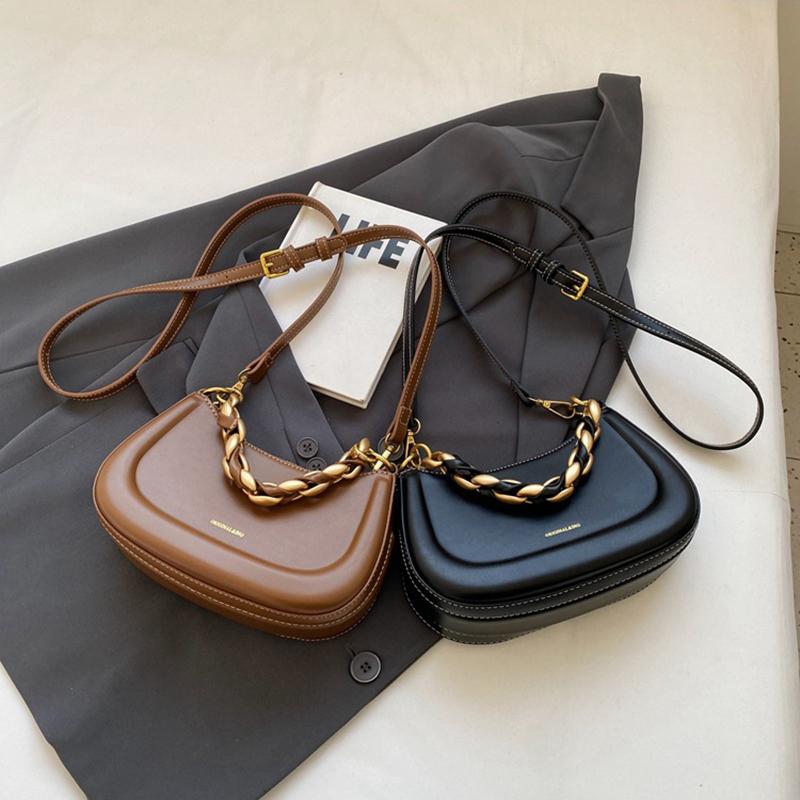 Prancūziška niša rankinė, moteriška rudens ir žiemos pečių krepšys, universalus retro stiliaus balno krepšys