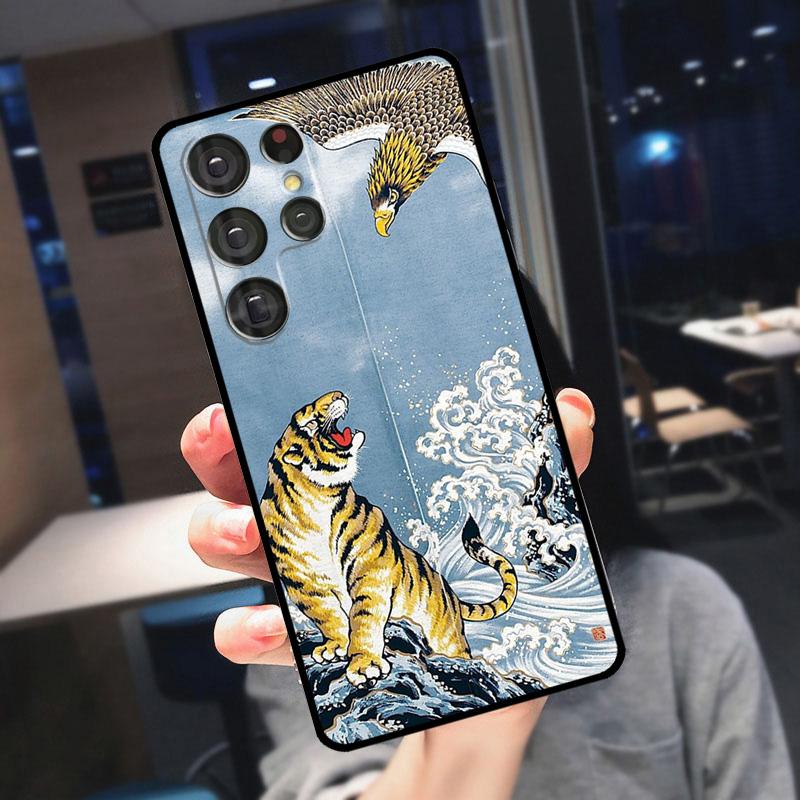 

Fashion Animal Tiger Art Cover For Samsung Galaxy S25 S24 S21 S22 S23 Ultra S9 S10 Plus S24 FE S21 FE Phone Case Galaxy S22 Plus