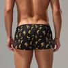 Calções de Cartoon Masculinos de Cintura Baixa Algodão Respirável Calças de Pijama para Casa Calções Finos Confortáveis Justos
