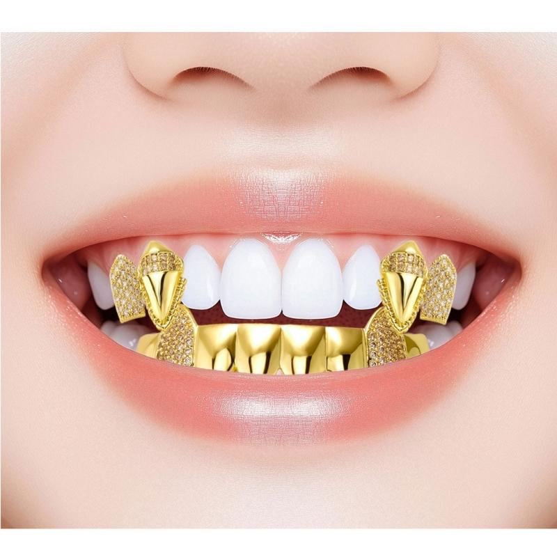 Accessoire Dentaire de Vampire Facile à Installer avec des Designs Réalistes pour Effets de Costume
