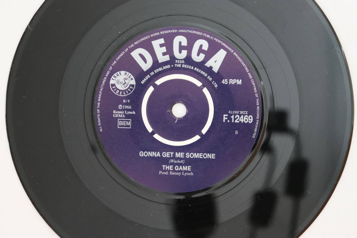 

7-дюймовая пластинка GAME (4) - Gonna Get Me Someone F12469 Decca UK Rock б/у