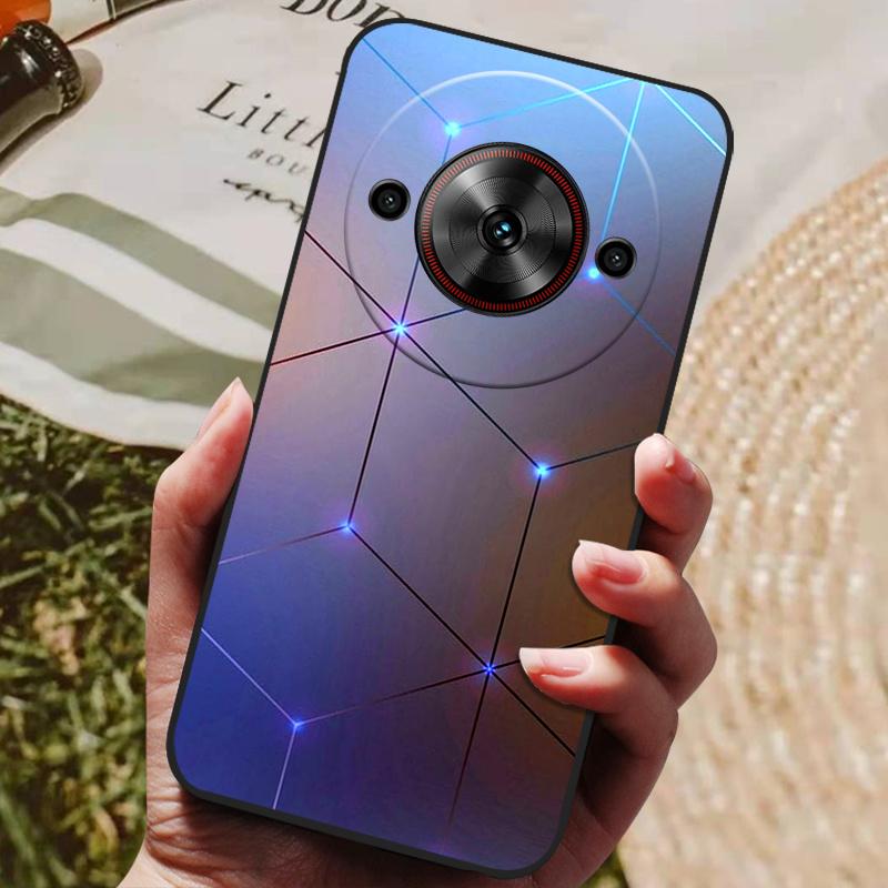 Per ZTE Blade A75 5G Custodia Cool Stampata Silicone TPU Morbida Cover per ZTE Blade A75 5G Custodie Nere Protettive Guscio Telefono A 75 5G
