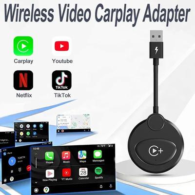 Adattatore Wireless Video CarPlay Supporto Netflix/YouTube/Tiktok AI BOX Per Auto OEM con CarPlay Cablato