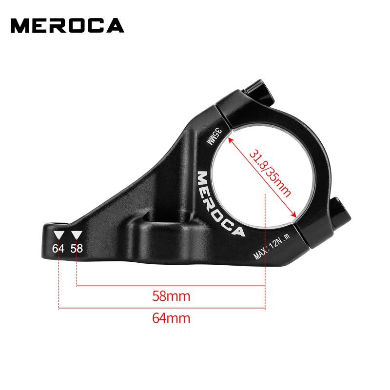 MEROCA Aluminum Direct Mount Stem Mountain Bike Downhill Use 31.8mm 35mm Clamp Diameter