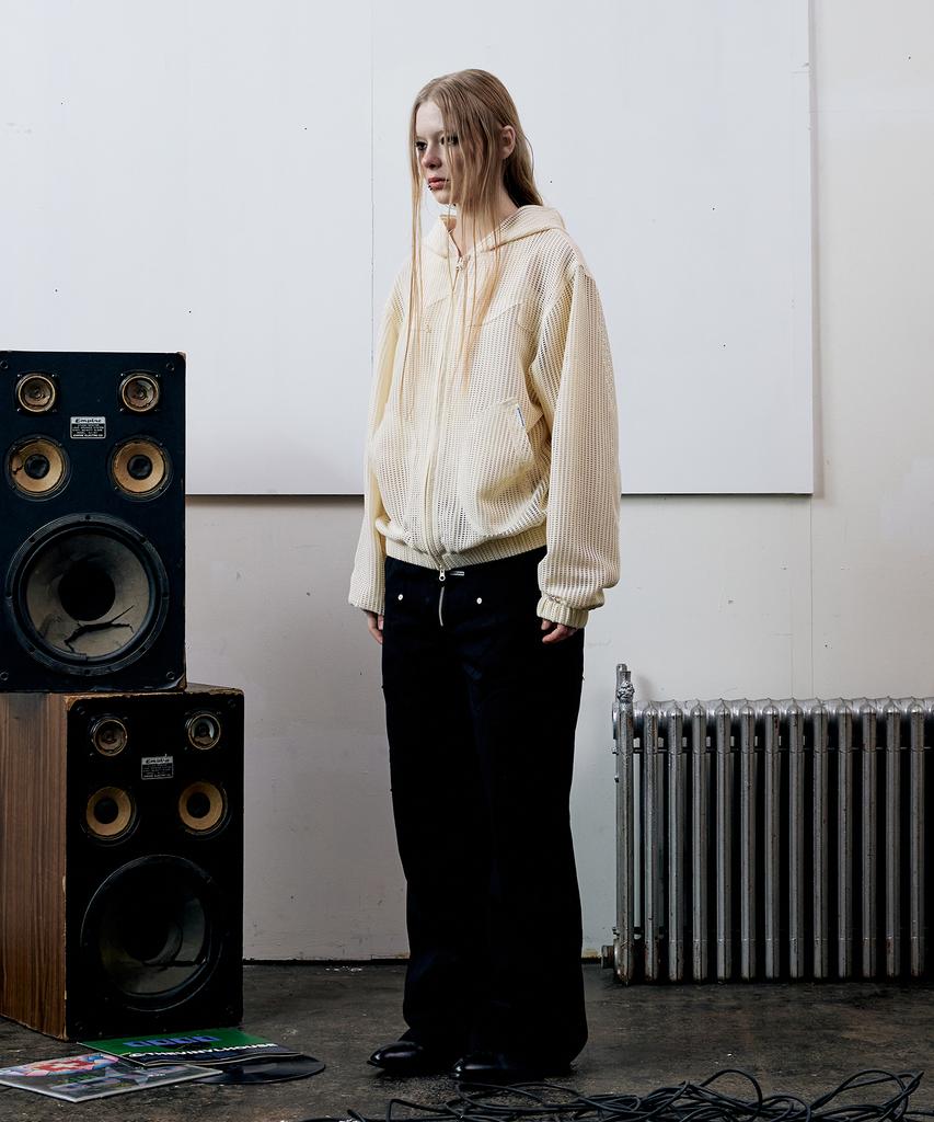 Thevinylhouse Mesh Grid Jacket Ivory