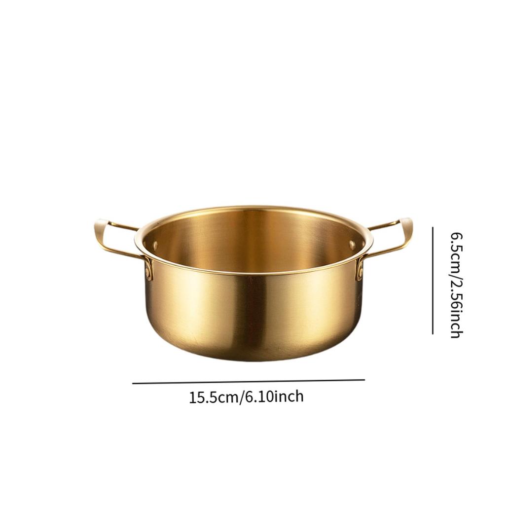 Koreanischer Ramen-Topf Mehrzweck Schnellheizend Doppelohr Suppentopf Pfanne Trockentöpfe Haushalt Meeresfrüchte-Topf Instant-Nudel-Topf