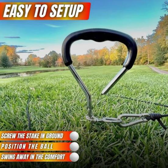Golf Swing Trainer Golf Ball On A String Swing Training Aid 50 Feet of Swing Feedback Golf Practice Equipment for Home Park Backyard