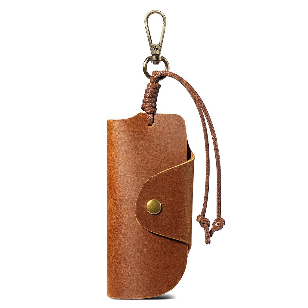Leather Key Wallet With Vintage Cowhide For Daily Use And Gift