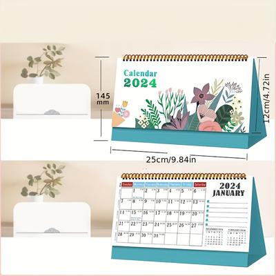 Calendar de birou 2024, Calendar creativ fantezist, Planificator anual tip caiet