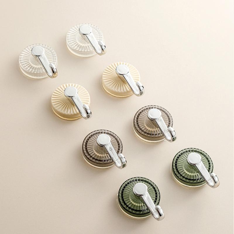 Functional Suction Cup Hooks Bathroom Towel Hangers Sturdy No Drill Installation For Wet Area Home Storage