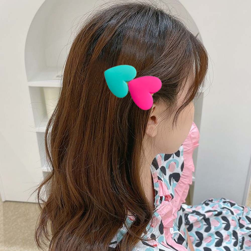 

Candy Colors Heart Hairpin Tulip Flower Hairpin Child Hair Accessories Korean Style Hair Clip