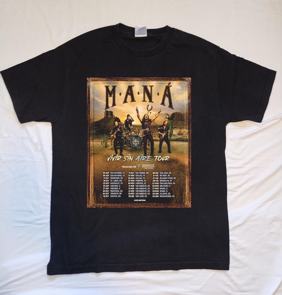 

Collection MANÁ #039Vivir Sin Aire Tour#039 T Shirt Black All Size S5XL KK234 Unisex T-Shirt XXXXL