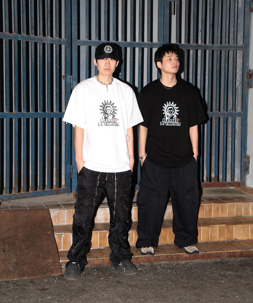 Keuligeon Blessed By The Sun 20S Semi-Oversized Short-Sleeve T-Shirt Black
