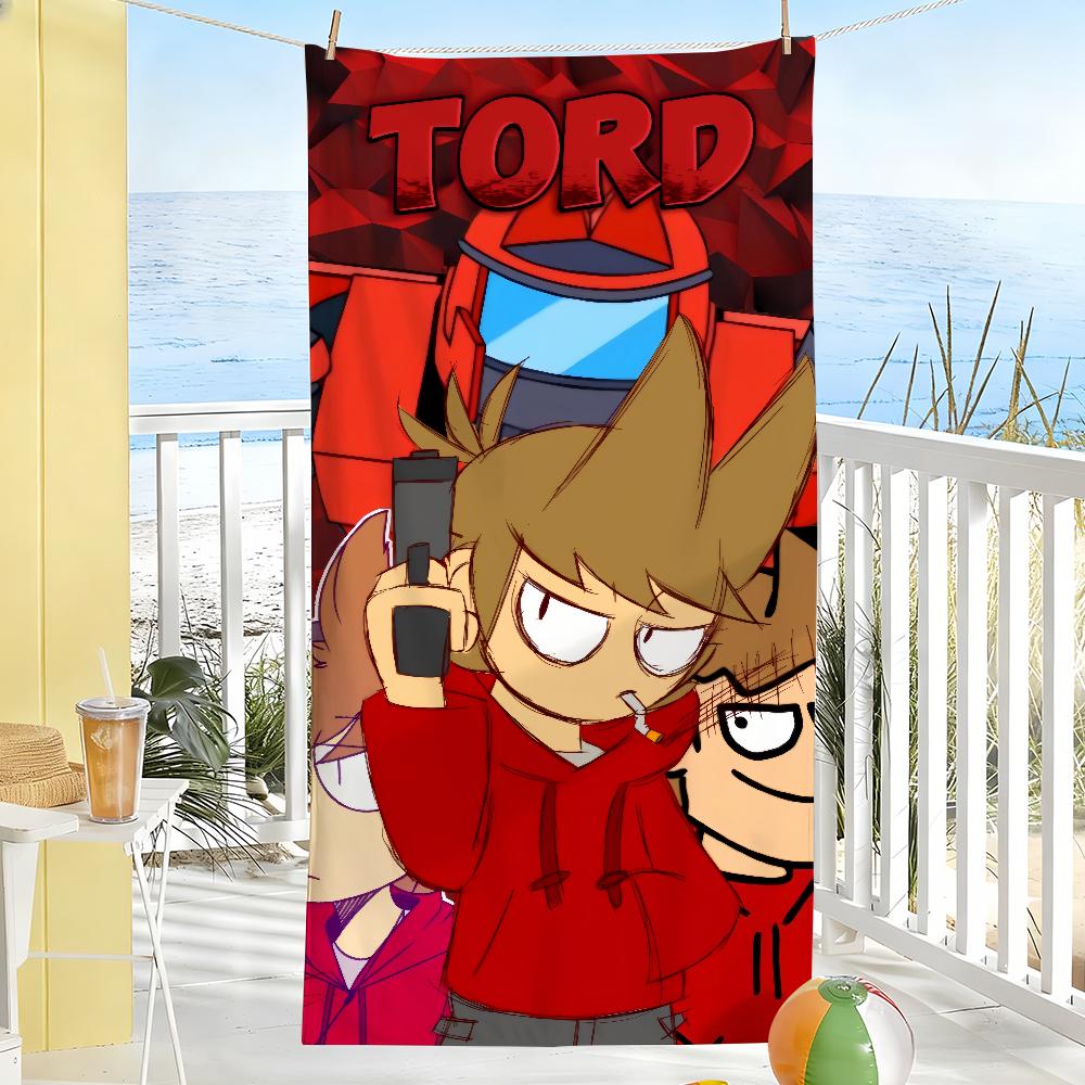 Fun Cartoon E-Eddsworld Tord Towel Soft Pool Gift For Travel Gym Shower Camping Quick Dry Sports Large Beach Towels