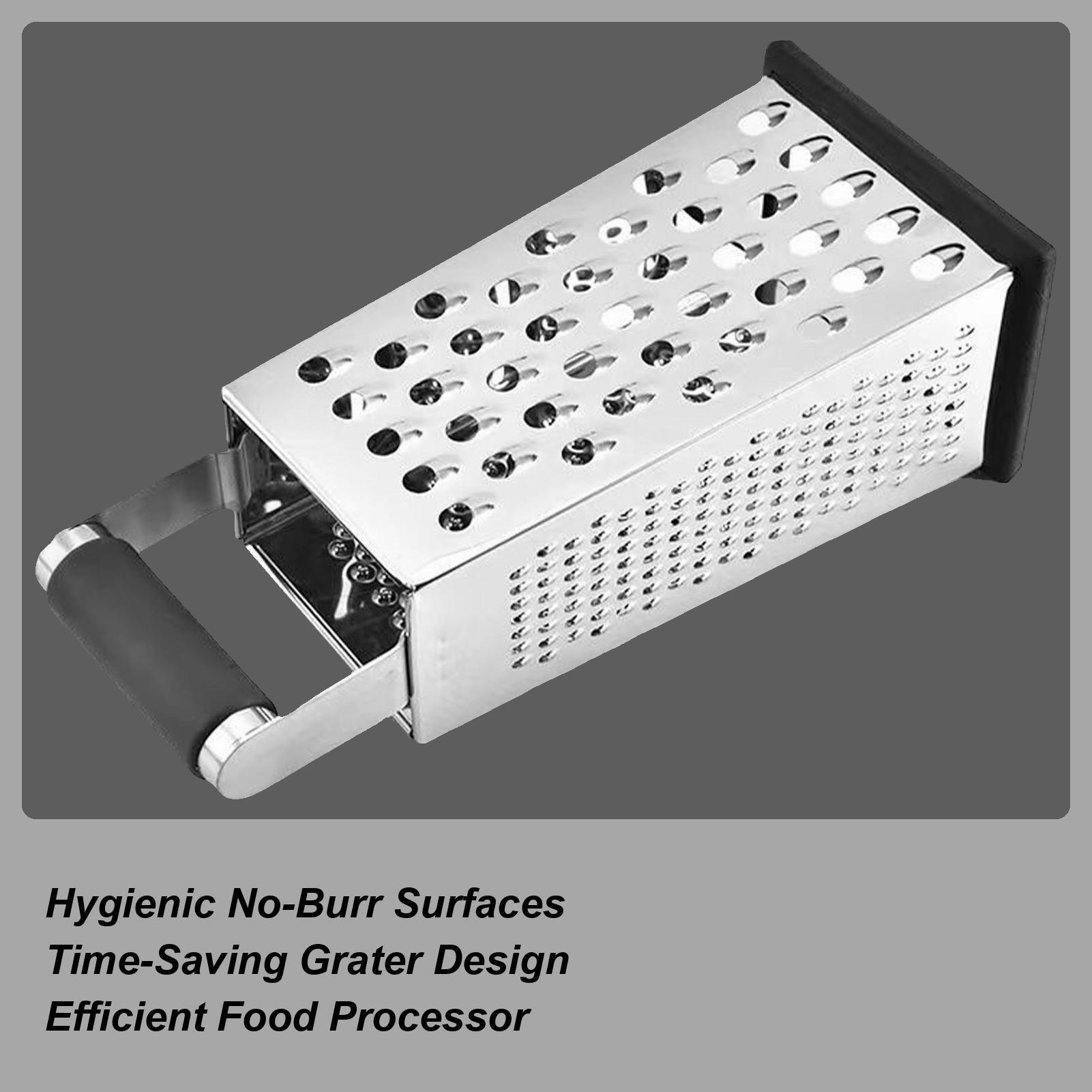 Stainless Steel Standing Cheese Grater Four-Sided Non-Slip Handle Kitchen Gadgets For Slicing Vegetable Ginger Potato Meal Prep China Mainland