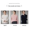 2024 Autumn/Winter Women's Korean Style Round Neck Loose Fit Cashmere Wool Sweater.