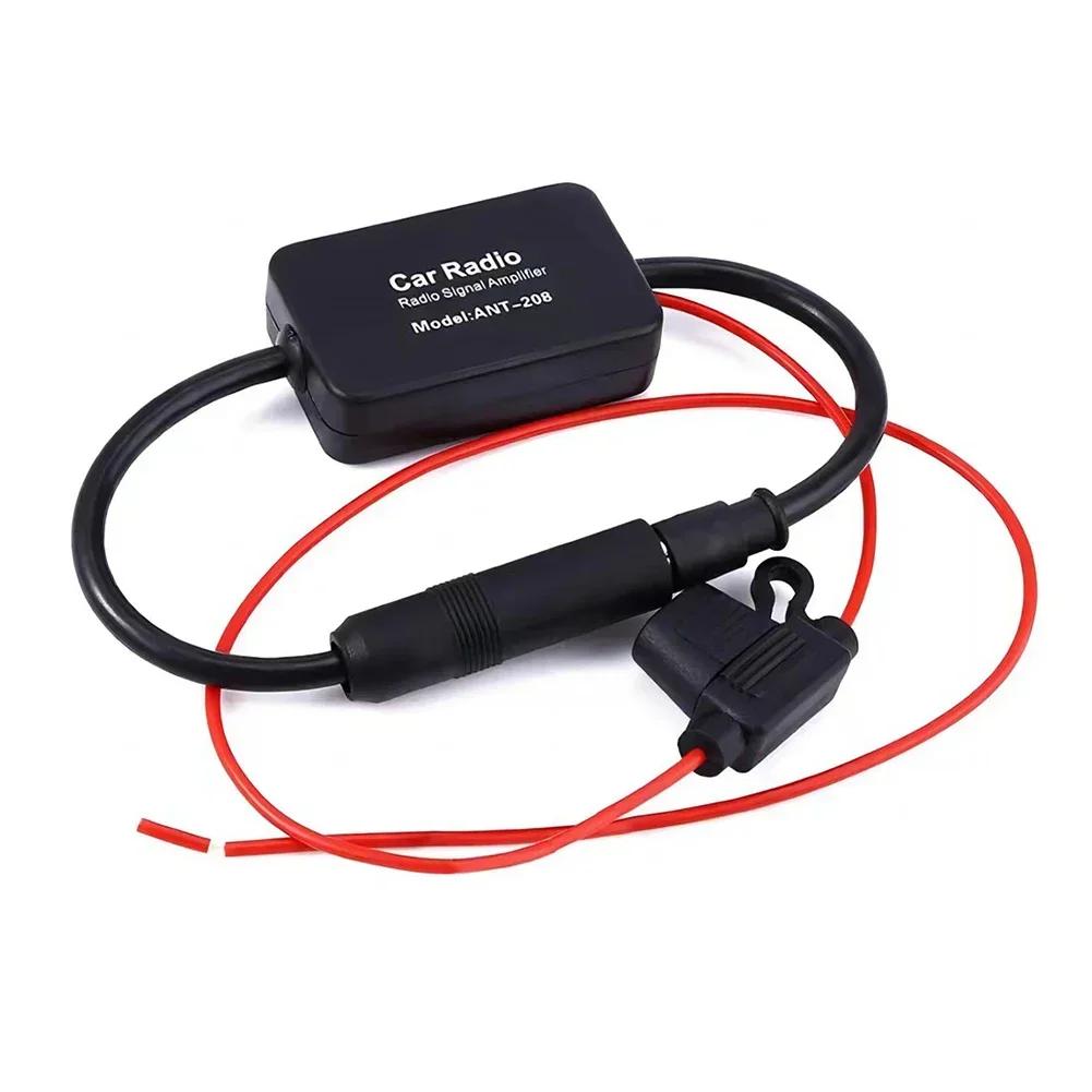 Universal Car Fm Am Radio Antenna Signal Amplifier, 12v Auto Electronic Booster Enhancer Accessories