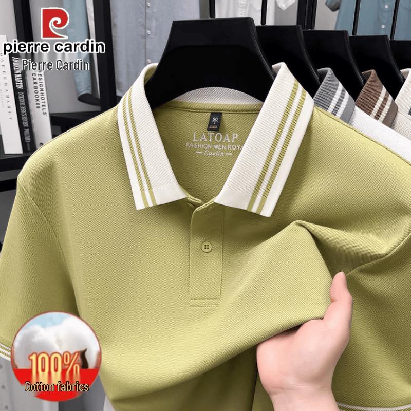 

Pierre Cardin Men s 100% Cotton Short Sleeve Polo Shirt M