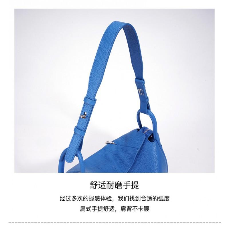 New Korean Fashionable Armpit Bag Women's High-quality Cross-body Genuine Leather All-matching Commuter Shoulder Pillow